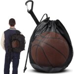 Sac � ballon en maille filet - portable et pliable avec cordon de serrage et mousqueton sac de rangement ...