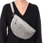 Sac banane argent femme stella green sequin