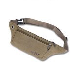 Sac banane multi - poches pour hommes et femmes portefeuille dcontract  la mode sac banane en toile ...