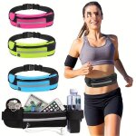 Sacoche jogging - multisport - noir - porte - bidon - poche zipp�e - prise casque int�gr�e