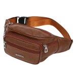 Sac banane vintage en cuir pochette ventrale pour hommes et femmes idale voyage et sport xd1226 marron ...