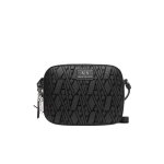Sac bandouli�re armani exchange femme monogramme noir synth�tique