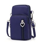 Sac bandoulire bleu marine petit sac bandoulire femme sac messager sac pour tlphone portable sac ...
