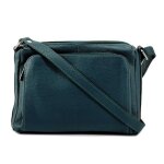 Sac bandoulire en cuir italien manhattan bleu canard