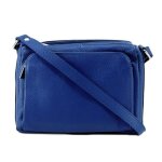 Sac bandoulière en cuir italien manhattan bleu roi Sac bandoulière en cuir italien manhattan bleu roi