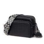 Sac bandoulire ecelen pour femme - petit sac carr en cuir de vachette - noir