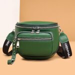 Sac bandoulire femme ecelen - sacoche en cuir vritable - sac bandoulire polyvalent - vert