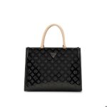 Sac bandouli�re - guess - arnela - cuir - noir - zipp�