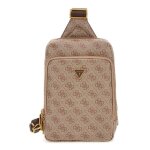 Sac en bandoulire - guess - milano crossover - marron clair - 100% polyurthane - sportif