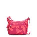 Sac bandouli�re - kipling - gabbie - coral print (rose) - fermeture zipp�e - bandouli�re r�glable 129 ...
