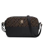 Sac  bandoulire - tommy hilfiger - noir / marron - simili cuir - 21x13x10 cm - femme