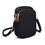 Sac � main bandouli�re sacoche femme - pochette noir oxford - mini sacoche multifonctionnel t�l�phone ...