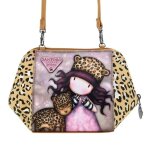 Sac bandoulire - safta - gorjuss purrrrrfect love - multicolor - 26x155x95 cm - zippe