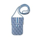 Sac bandoulire pour tlphone - guess - 4g stripes - bleu - zippe - synthtique