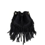 Sac bourse en cuir nubuck aponi noir