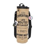 Sac bouteille isotherme marron de 15l avec message