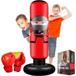 Sac de boxe enfant avec gants de boxe 160 cm ninja sac de frappe pour enfants 3 - 12 ans avec rebond ...