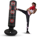 Sac de boxe frappe adulte gonflable 160cm sac de frappe sur pied adulte punching ball adulte sur pied ...