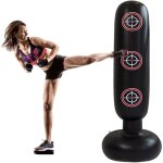 Sac de boxe gonflable 160cm sac de frappe sac boxe pied debout punching ball pour pratiquer karat� taekwondo ...