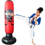 Sac de boxe gonflable 160cm sur pied - punching - ball autoportant pour fitness et entra�nement - pour ...