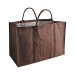 Sac  bches en jute chocolat