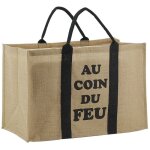Sac  bches en jute naturel au coin du feu