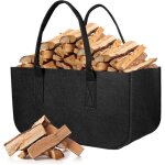 Sac a buches pliable panier bois pour chemin�e sac a bois chemin�e 50x25x25cm multifonctions sac courses ...