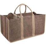 Sac  bches en toile de jute anses beiges