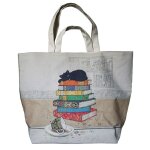 Sac cabas kiub bug art chaton livres