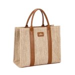 David jones paris - sac port� main femme - mati�re paille - taille grande - couleur marron