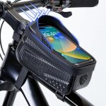 Sac de cadre vlo tanche support telephone velo avec visire solaire ecran tactile tpu pour smartphone ...