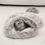 Sac de couchage pour chat lit de grotte pour chat sac de couchage lavable pour animal de compagnie