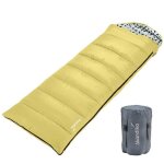 Sac de couchage couverture rectangulaire - skandika iceland - adultes jumelable 3 saisons - jaune - zip ...
