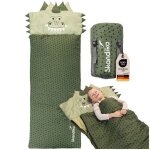 Sac de couchage enfant rectangulaire duvet - skandika soti - 170 x 65 cm - 3 saisons - camping rando ...