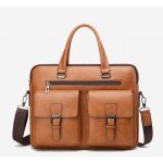 Sac en cuir cartable ordinateur portable bandoulière marron vintage serviette sac porté epaule messenger ... Sac en cuir cartable ordinateur portable bandoulière marron vintage serviette sac porté epaule messenger ...