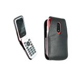 Sac cuir avec clip ceinture pour doro 2820 / 2821 / 2800 noir housse de protection etui
