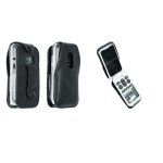 Sac cuir avec clip ceinture pour doro leva l20 / l21 / e20 / e22 noir housse de protection etui
