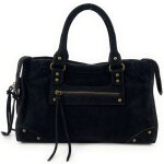 Sac en cuir nubuck edison noir