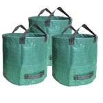 Sacs de d�chets jardin r�sistants en pp robuste sacs poubelle de jardin - lot de 3 x 500l - vert - 3 ...