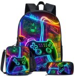 Sac  dos 3 pices pour garon avec sac  lunch et trousse  crayons ensemble sac  dos gaming sac  ...