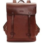 Sac  dos cartable pu cuir vintage homme femme voyage ecole brun
