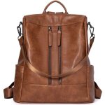 Sac � dos en cuir antivol pour femme sac � main sac � dos pour femmes filles a - marron