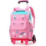 Sac dos pour enfant cartable a roulettes garon fille sac scolaire roulette monter des escaliers sac cole ...