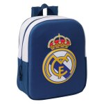 Sac � dos enfant sportif - safta - real madrid 3d - 6l - 32x43x14 cm - bleu - caricature - 2 compartiments ...