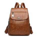 Sac à dos femme cuir Étanche mode grande capacité sacs portés dos fille femmes voyage sac a dos marron ... Sac à dos femme cuir Étanche mode grande capacité sacs portés dos fille femmes voyage sac a dos marron ...