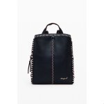 Sac � dos femme - desigual - manhattan pespuntes sumy - noir - 100% polyur�thane - tendance urbain
