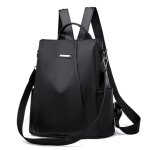 Sac � dos femme noir antivol ? sac urbain moderne l�ger pratique pour ville travail et quotidien