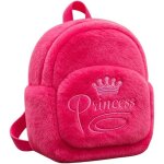 Sac  dos fille 27cm rose peluche douce modle couronne princesse idal maternelle et sorties