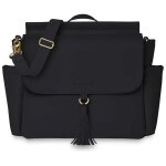 Sac � dos � langer - skip hop - greenwich convertible - cuir vegan - noir - poches isothermes