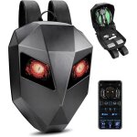 Sac  dos led moto intelligent couleur noir coque rigide 3d grande capacit tanche